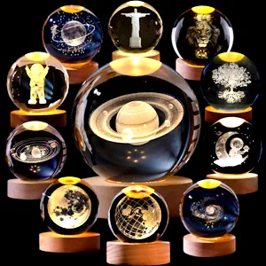 Luminária De Mesa Bola De Cristal